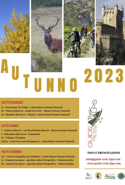 Calendario Autunno 2023 - Guide Trek Alps - Viaggi Natura in Mondo